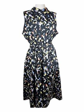 J Jason Wu Black Confetti Sleeveless Dress